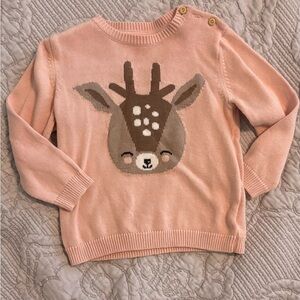 H&M Baby Cotton Sweater with Deer Print – Size 18M